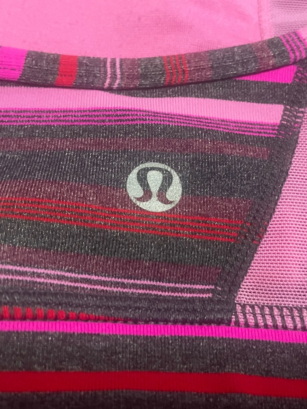 Lululemon Athletica Purple Striped Racerback Sports Bra - Picture 5 of 6